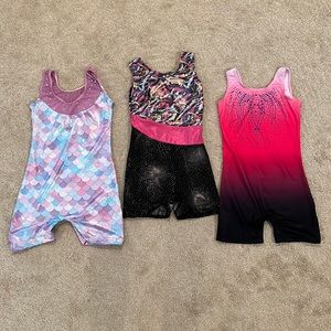 Gymnastics leotards (3) size 6-8